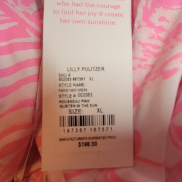 Lilly Pulitzer Parigi Maxi Dress in Rousseau Pink Glisten Size XL NWT - Picture 4 of 4